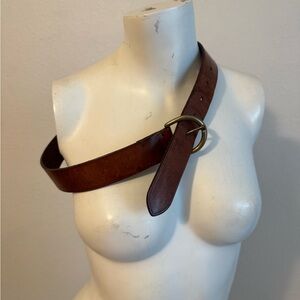 Banana Republic Dark Brown Belt with Brass Buckle